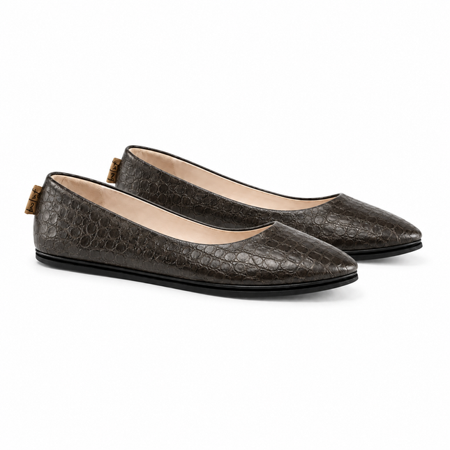 Sloop Taupe Croco Leather