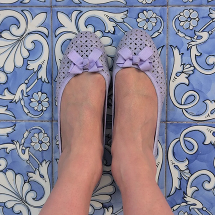 Tessa Lilac Leather