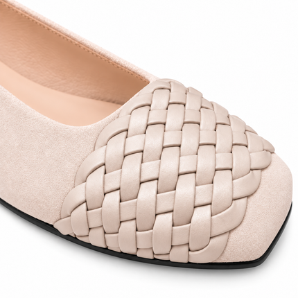 Via Ivory Suede Braid