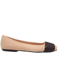 Via - Beige Black Suede Braid