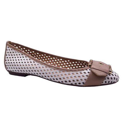 Waffle - White Camel Leather