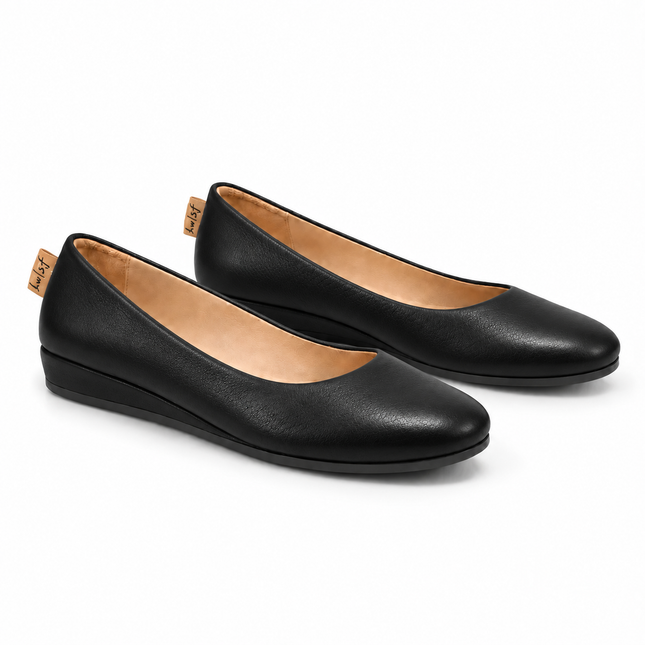 Zeppa Black Leather