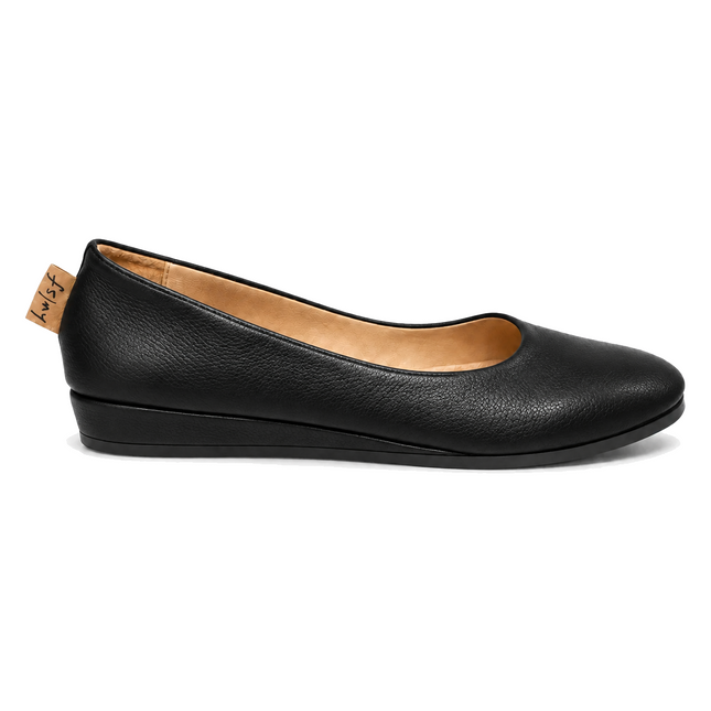 Zeppa Black Leather