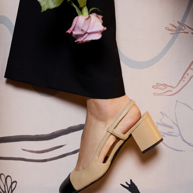 Baton Camel Black Leather