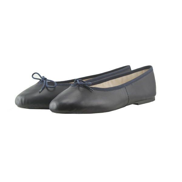 Zoe - Navy Leather – French Sole
