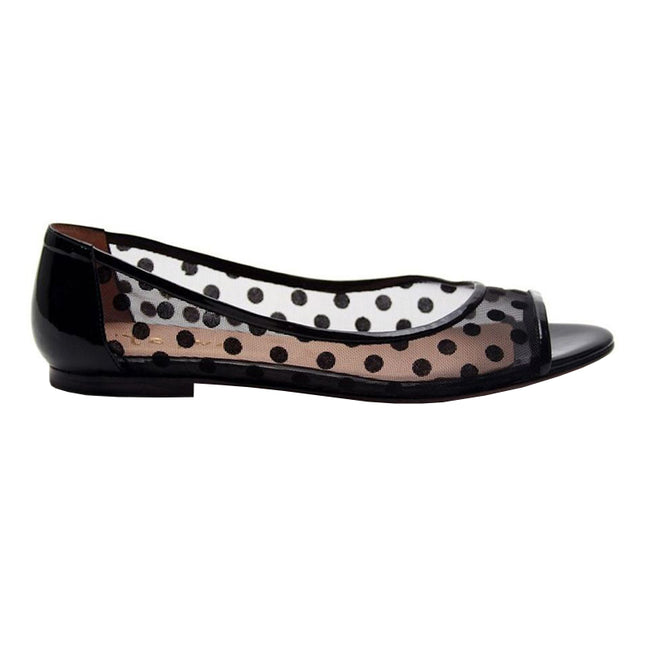 Noire - Black Polka Dot Mesh
